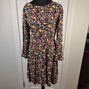 Old Navy Floral Bell Sleeve Mini Dress Size S